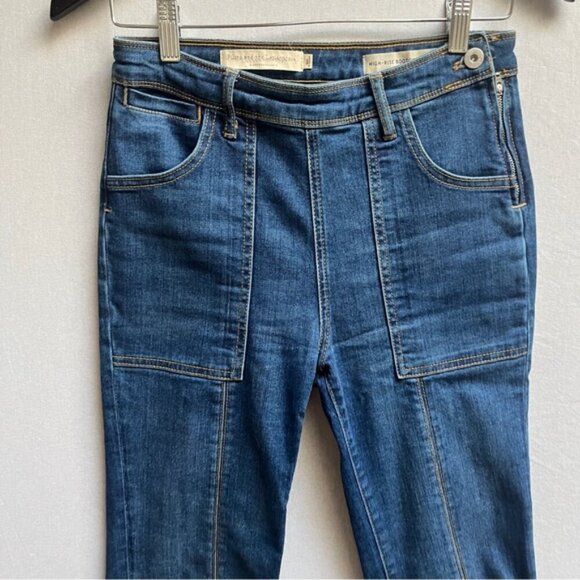 Pilcro and the Letterpress Anthropologie high rise bootcut denim jeans Sz 26 - Picture 3 of 14